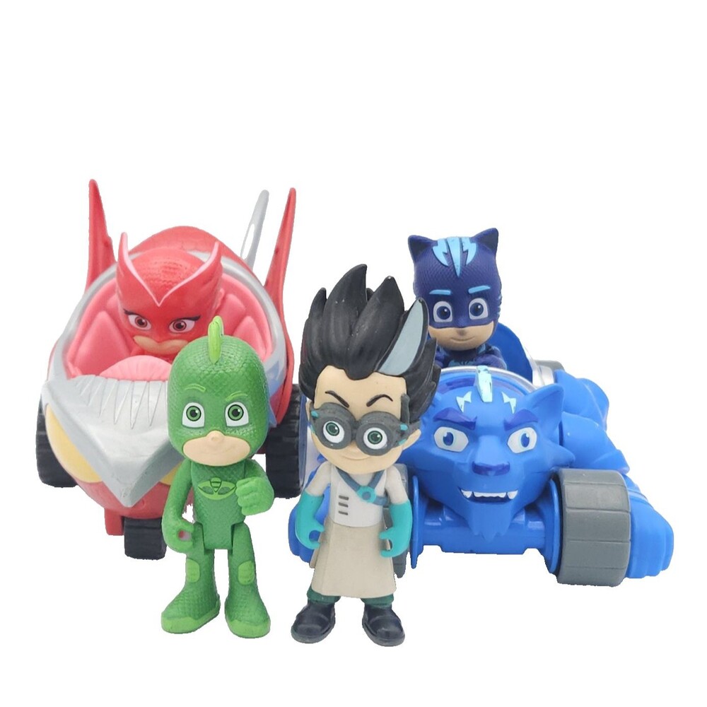 PJ Masks Catboy Owlette Gekko Romeo Figure Vehicle Toy Lot